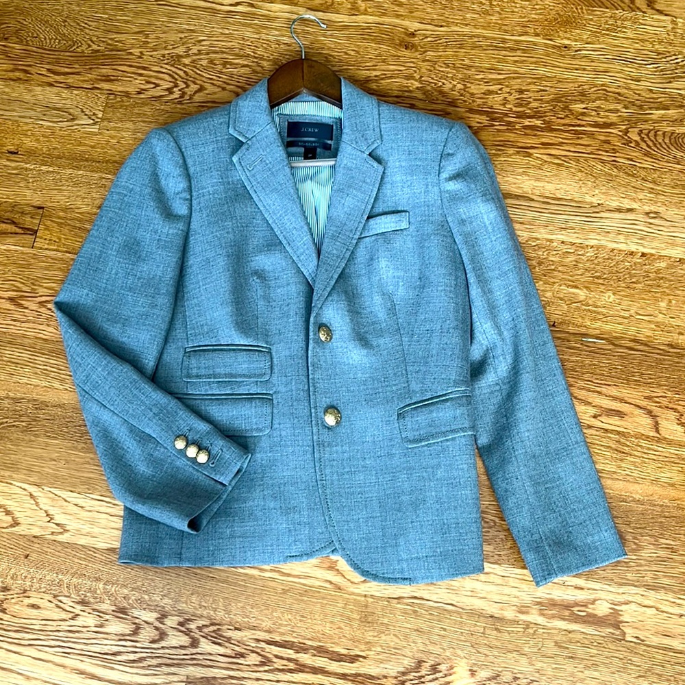J crew grey Heather schoolboy blazer